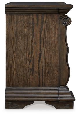 Maylee Queen Upholstered Bed, Dresser, Chest and Nightstand