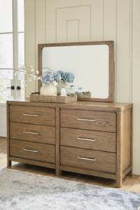 Cabalynn Queen Upholstered Bed, Dresser and Mirror