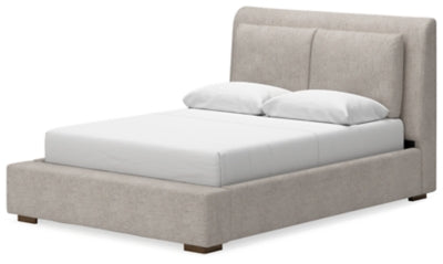 Cabalynn Queen Upholstered Bed, Dresser and Mirror