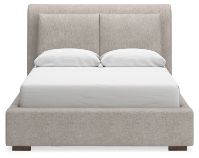 Cabalynn Queen Upholstered Bed, Dresser and Mirror