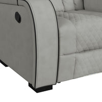 Blitz Motion Recliner with LED in Simba Taupe and Black Welt