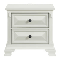 Bridgestone 2-Drawer Nightstand with USB in Antique White