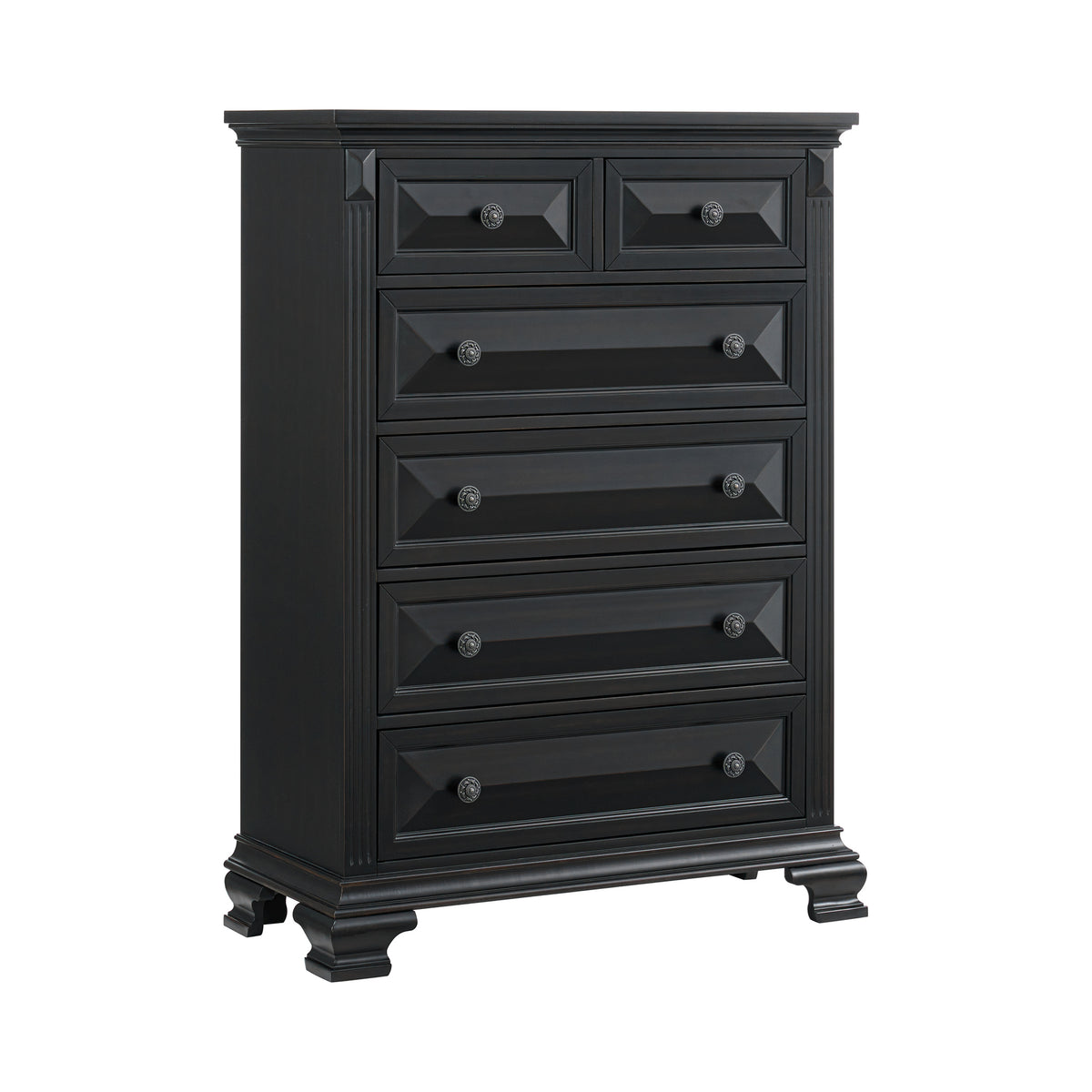 Bridgestone King Panel 5PC Bedroom Set in Black