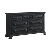 Bridgestone King 5PC Bedroom Set with 2 Nightstands, Dresser & Chest in Black