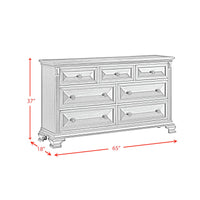 Bridgestone King 5PC Bedroom Set with 2 Nightstands, Dresser & Chest in Black