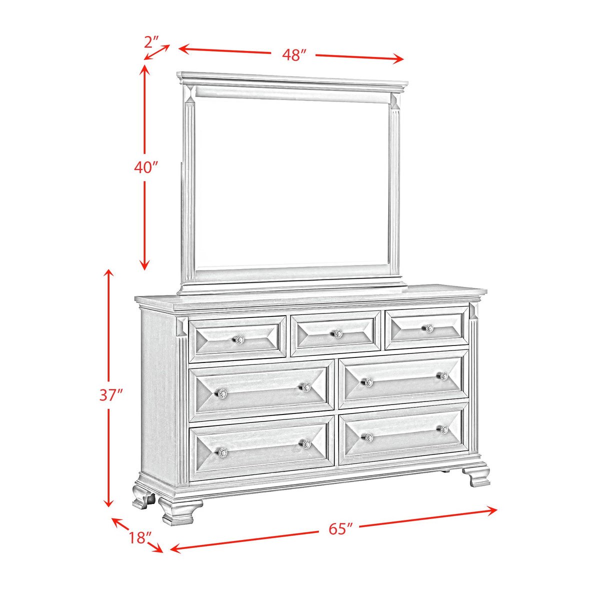 Bridgestone King Panel 5PC Bedroom Set in Black