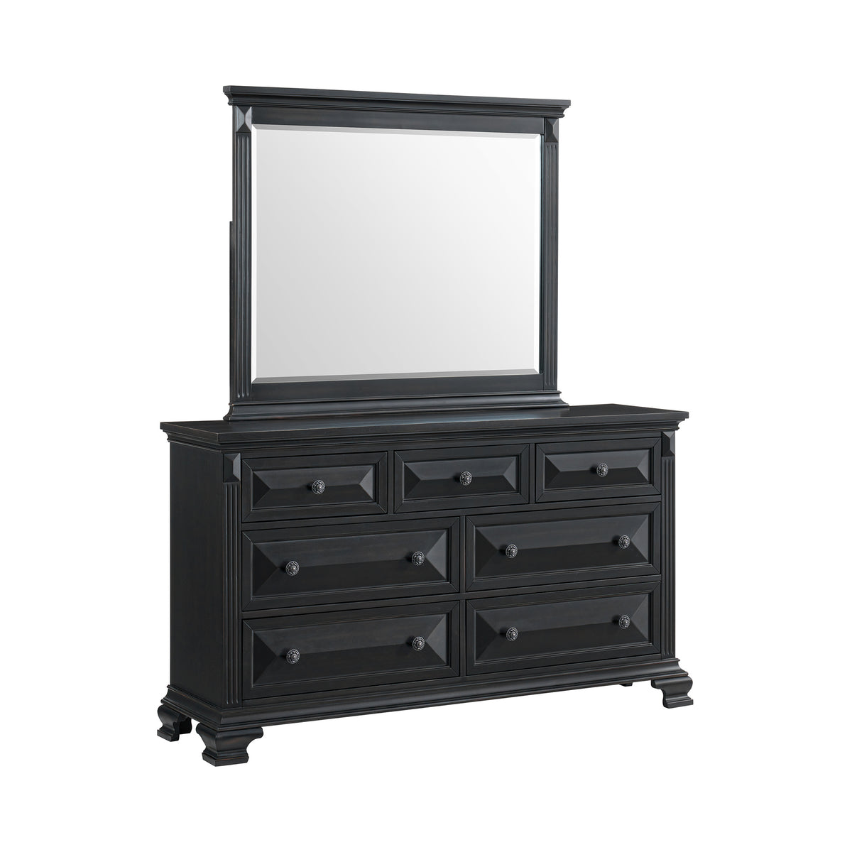 Bridgestone Queen Panel 5PC Bedroom Set in Black