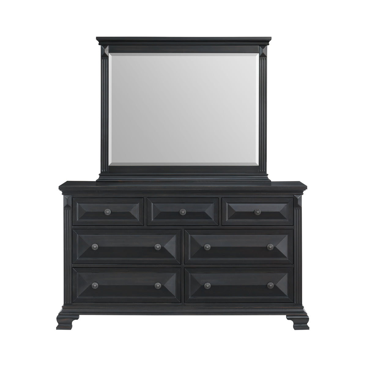 Bridgestone Dresser and Mirror Set in Black