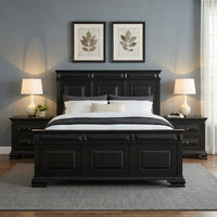 Bridgestone Queen 3PC Bedroom Set with 2 Nightstands in Black