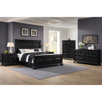 Bridgestone Queen 5PC Bedroom Set with 2 Nightstands, Dresser & Chest in Black