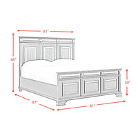 Bridgestone King Panel 5PC Bedroom Set in Black