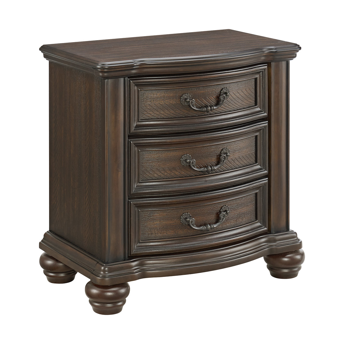 Brunswick Queen 3PC Bedroom Set with 2 Nightstands in Mahogany
