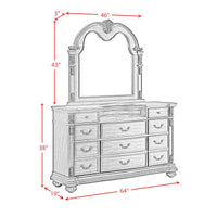 Cadenza Queen UPH 5PC Bedroom Set with Black PU in Brown