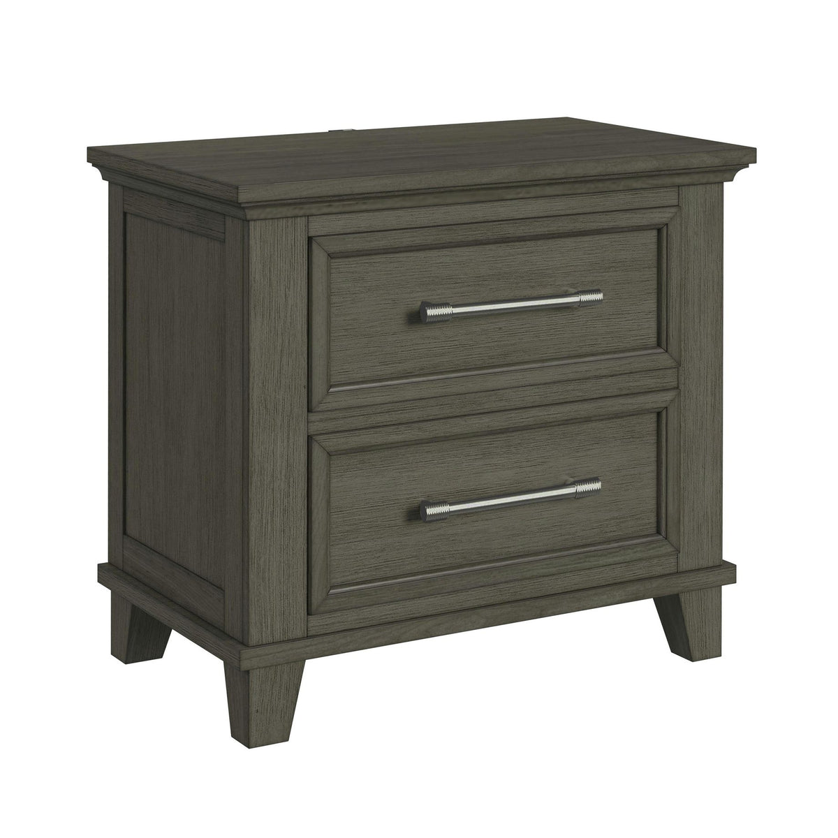Canterbury King Storage 5PC Bedroom Set with 2 Nightstands, Dresser & Chest in Grey