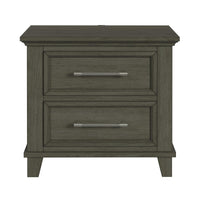 Canterbury 2-Drawer Nightstand with USB in Grey