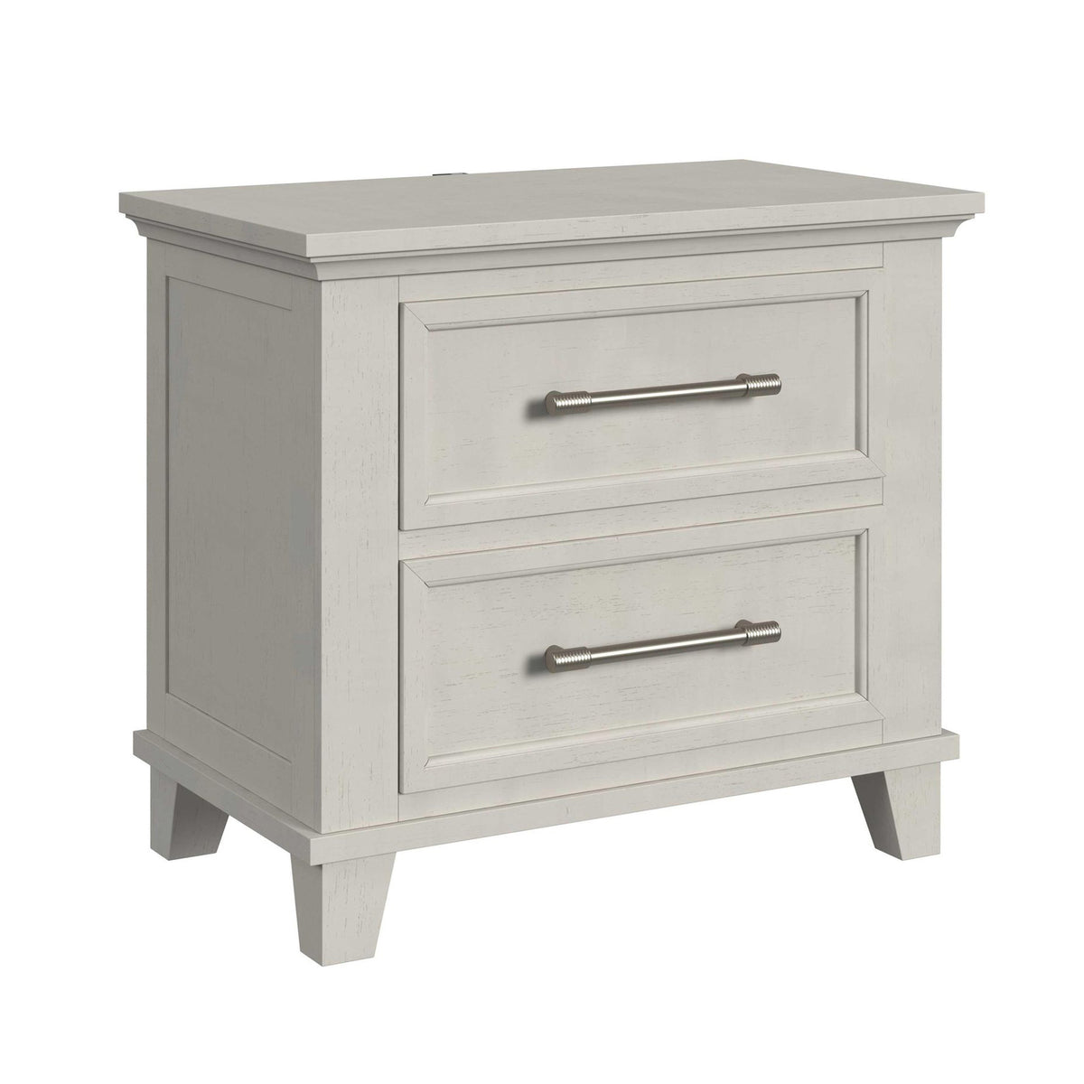 Canterbury Queen Storage 4PC Bedroom Set with 2 Nightstands & Chest in Ivory