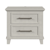 Canterbury 2-Drawer Nightstand with USB in Ivory