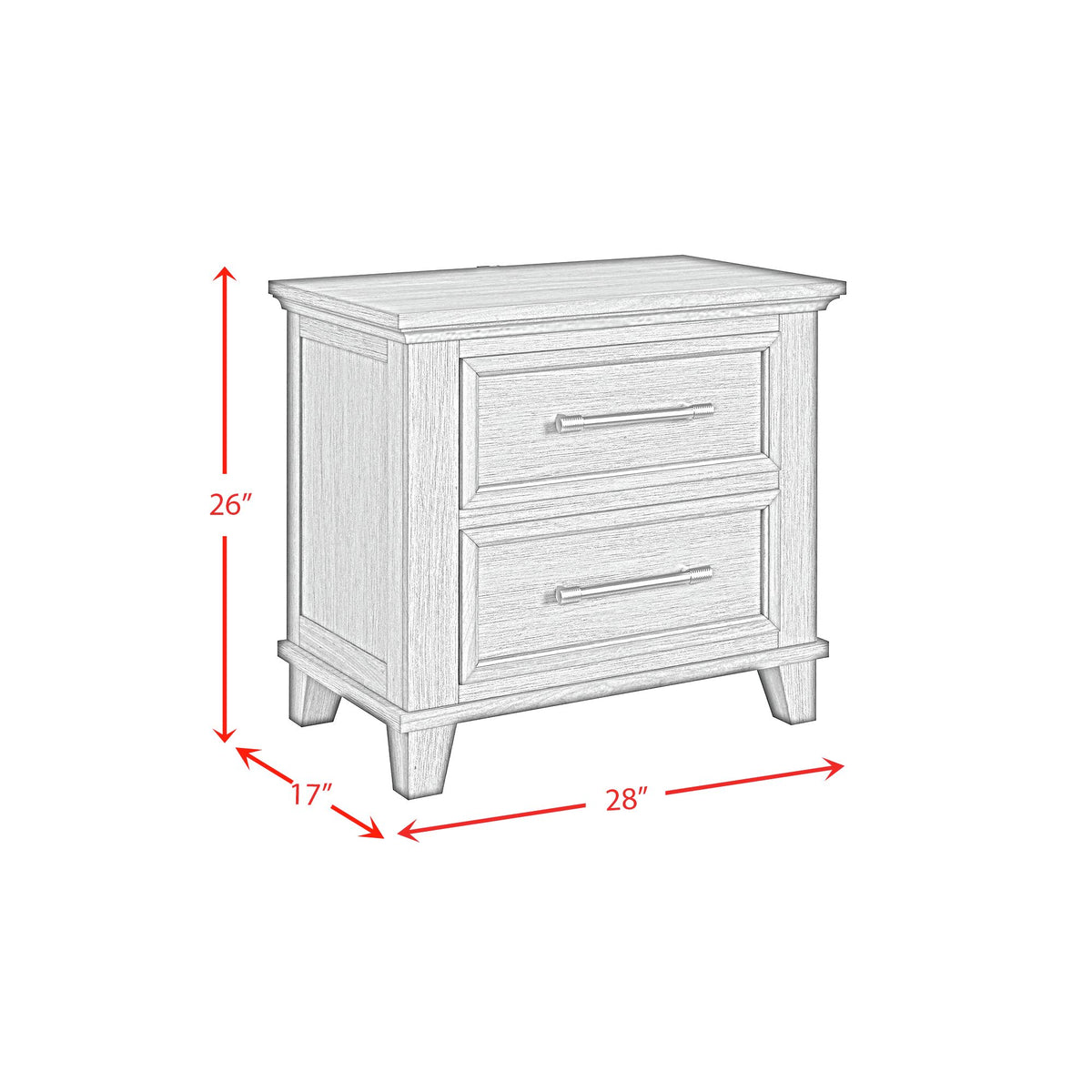 Canterbury Queen Storage 5PC Bedroom Set with 2 Nightstands, Dresser & Chest in Grey