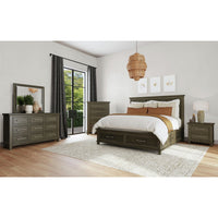 Canterbury Dresser and Mirror Set in Grey