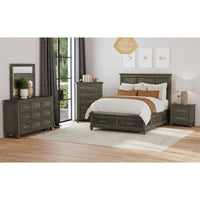 Canterbury Queen Storage 5PC Bedroom Set in Grey