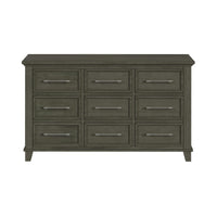 Canterbury 9-Drawer Dresser in Grey