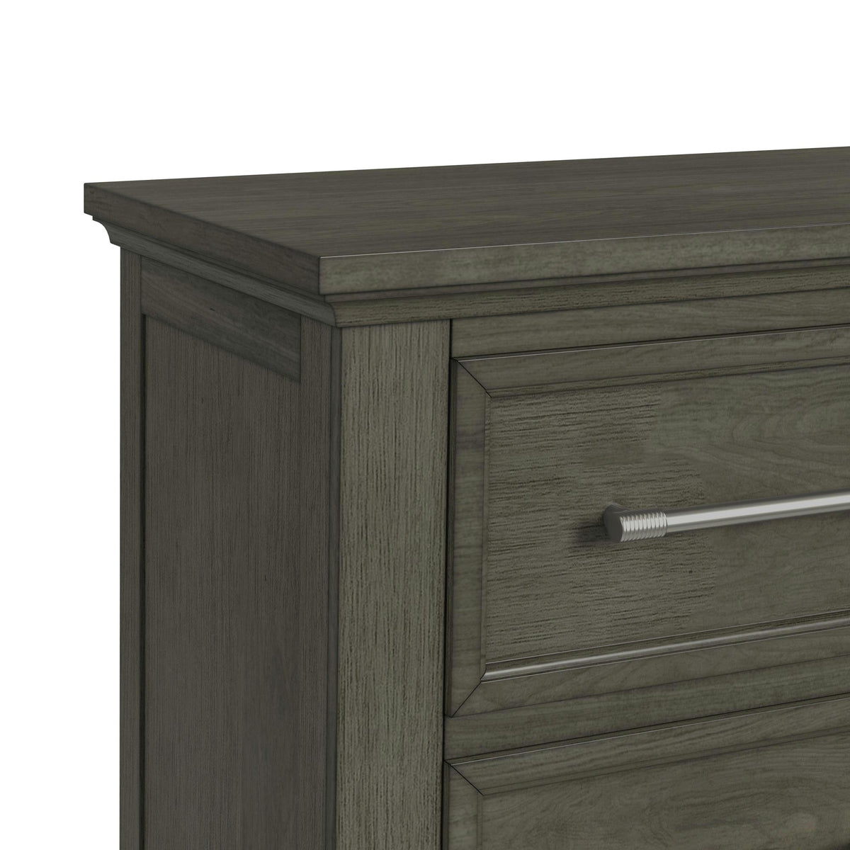Canterbury King Storage 5PC Bedroom Set with 2 Nightstands, Dresser & Chest in Grey