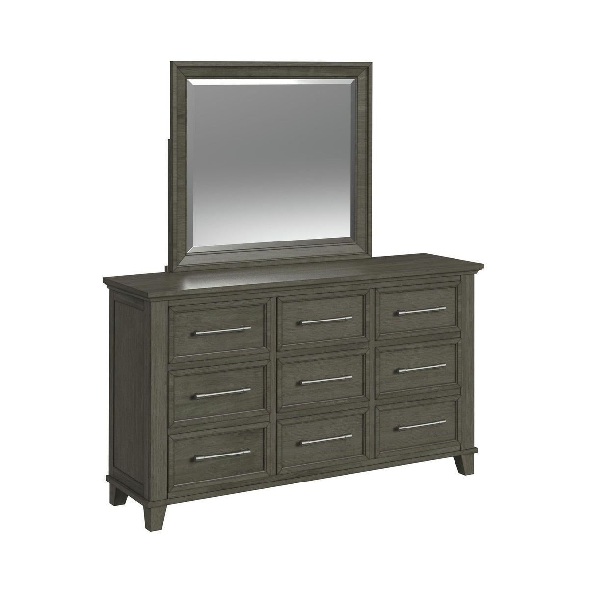 Canterbury King Storage 5PC Bedroom Set in Grey