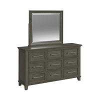 Canterbury Dresser and Mirror Set in Grey