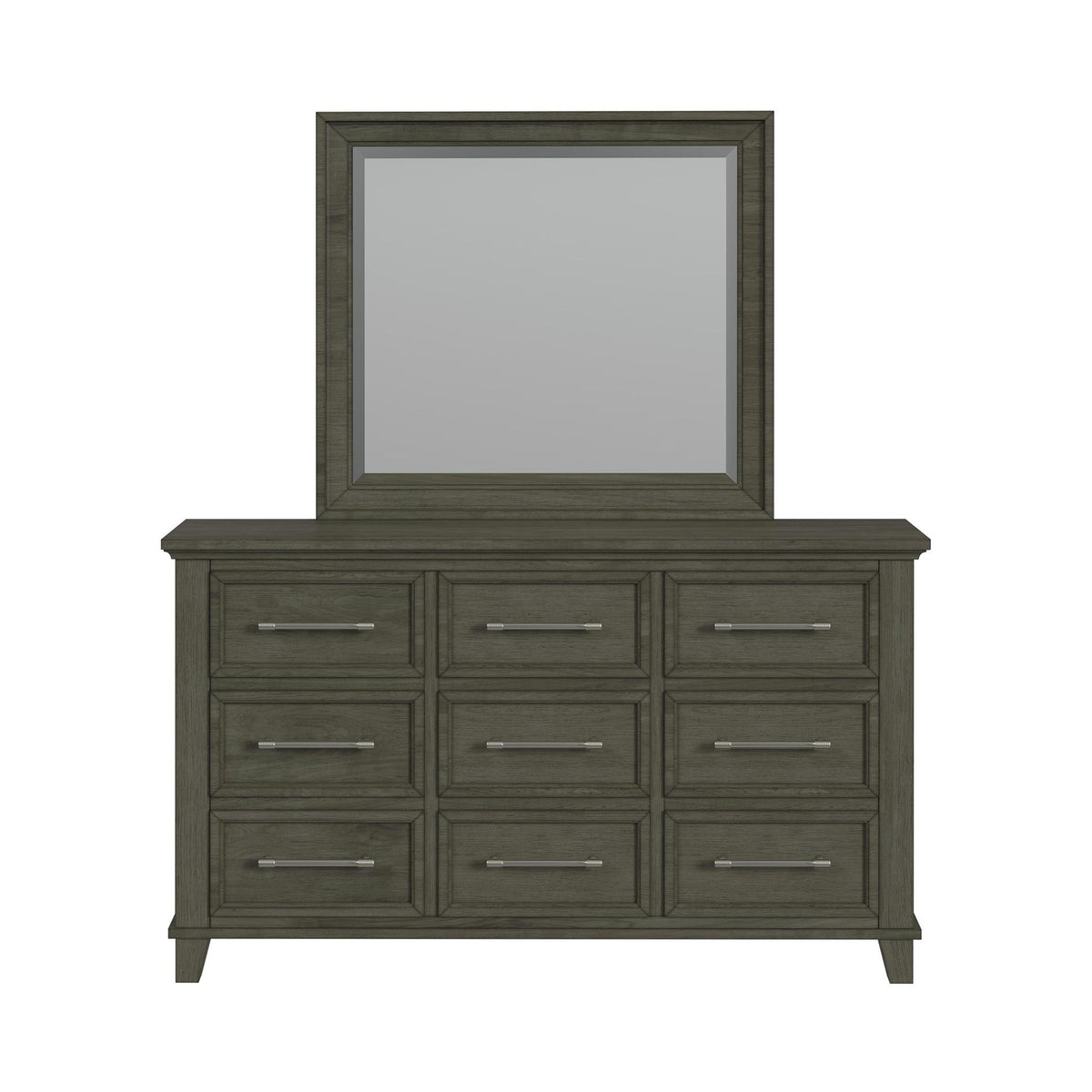 Canterbury Dresser and Mirror Set in Grey