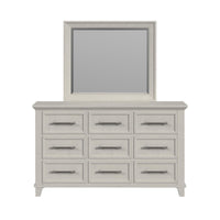 Canterbury Dresser and Mirror Set in Ivory