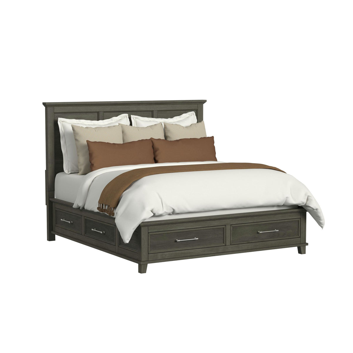 Canterbury King Storage Bed in Grey