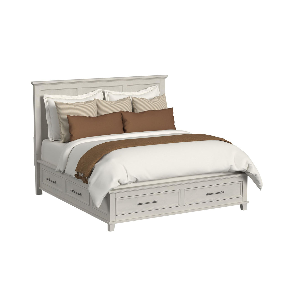 Canterbury King Storage 5PC Bedroom Set in Ivory