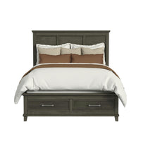 Canterbury Queen Storage Bed in Grey