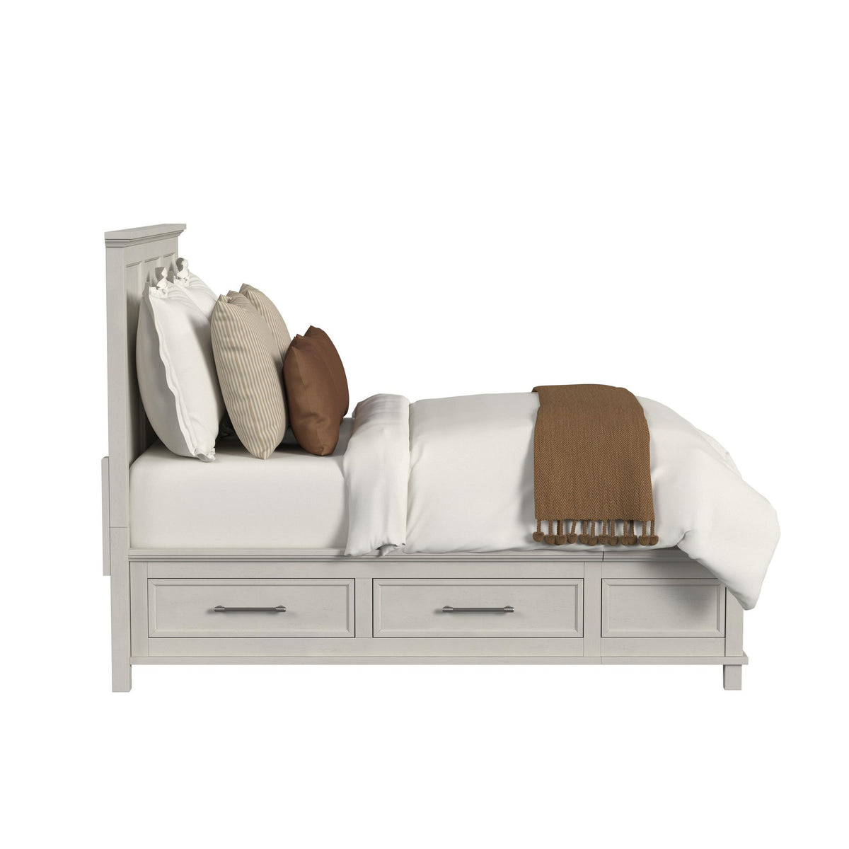 Canterbury Queen Storage Bed in Ivory