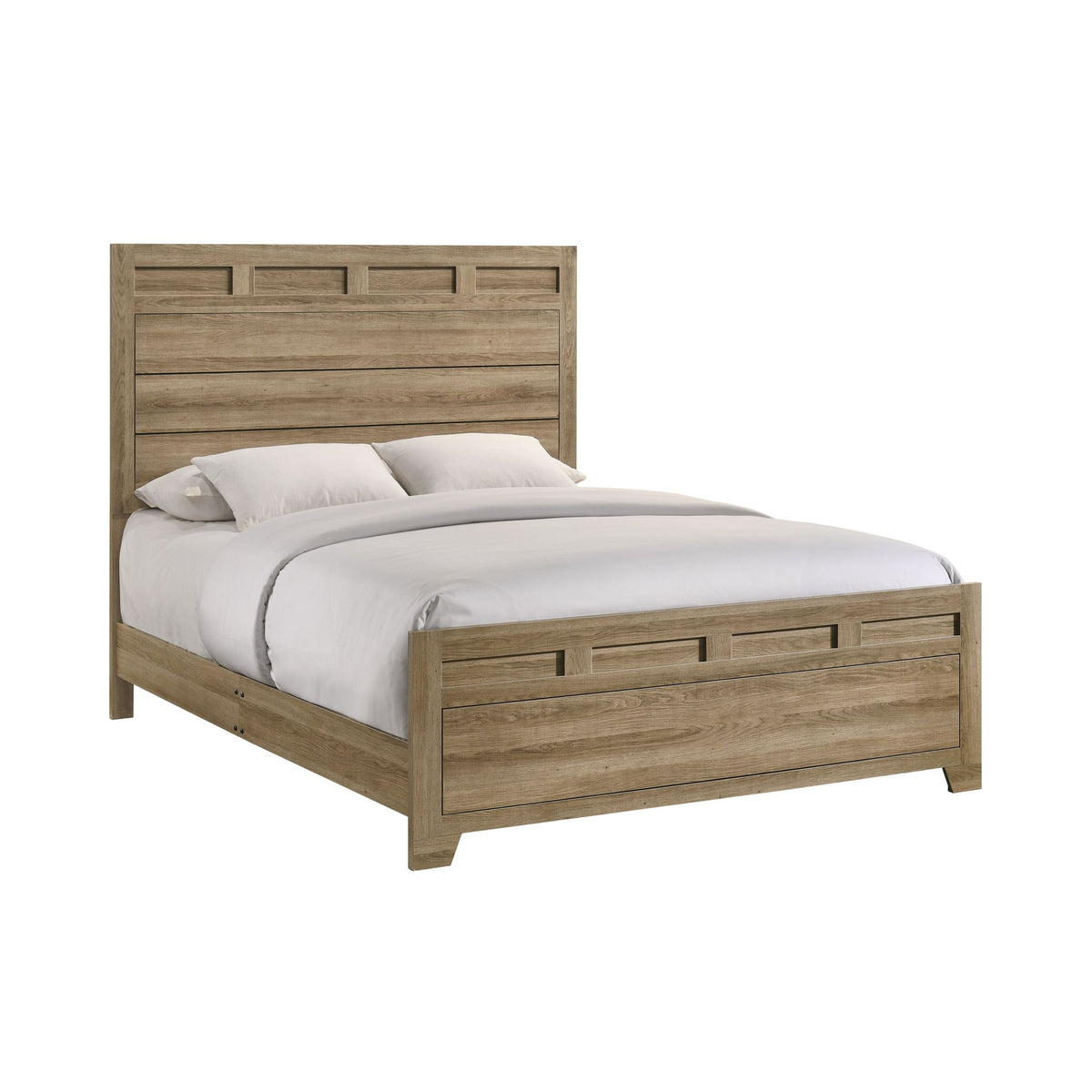 Caro Queen 3PC Bedroom Set with 2 Nightstands in Natural