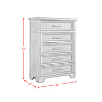 Colorado City King Storage 5PC Bedroom Set in Charcoal