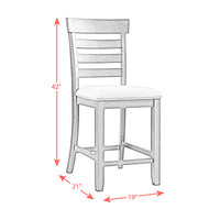 Colorado Counter Side Chair With Cushion Seat (2pcs per pack)