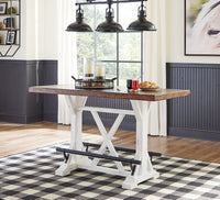 Valebeck Counter Height Dining Table and 4 Barstools