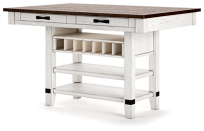 Valebeck Counter Height Dining Table and 4 Barstools