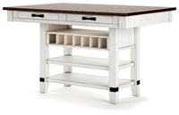 Valebeck Counter Height Dining Table and 4 Barstools
