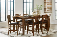 Ralene Counter Hight Dining Table and 6 Barstools