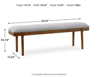 Lyncott Extension Dining Table, 4 Chairs and Bench