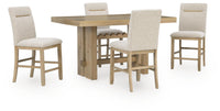 Lasinger Counter Height Dining Table and 4 Barstools