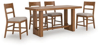 Cabalynn Counter Height Dining Table and 4 Barstools