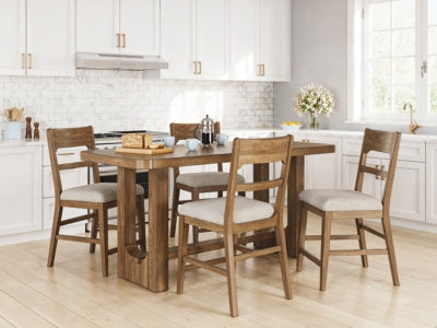 Cabalynn Counter Height Dining Table and 4 Barstools