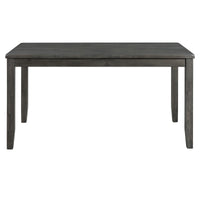 Alex Grey 60"" 7 PC Dining Set (Grey Table with Black PU Seat)