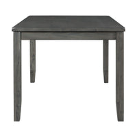 Alex Grey 60"" 7 PC Dining Set (Grey Table with Black PU Seat)