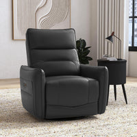 Deco P1 Recliner with Glider and Swivel in Del Mar Grey