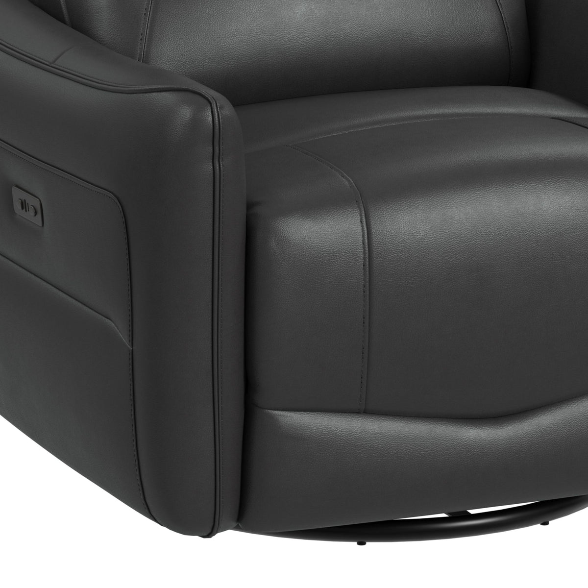 Deco P1 Recliner with Glider and Swivel in Del Mar Grey
