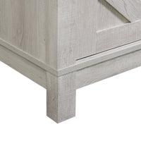 Eleanor KIT - 82"" TV Console with Fireplace Insert in White (Ships in 2 Boxes)